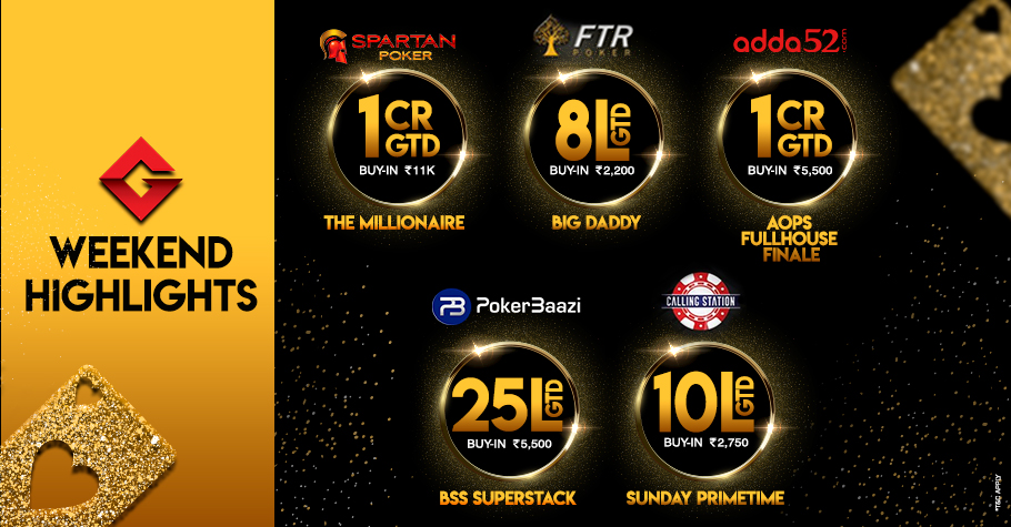 Get ready for Millionaire, AOPS and Massive Tournaments this Weekend!