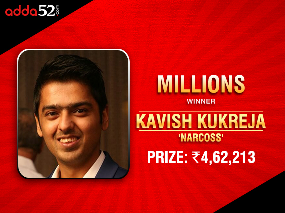 Kavish Kukreja takes home Adda52 Millions title
