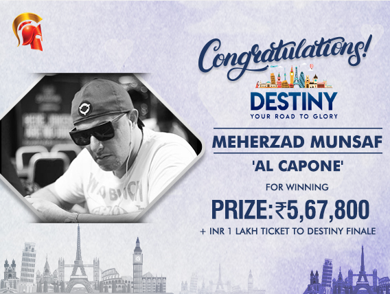 Meherzad Munsaf ships Destiny tournament on Spartan