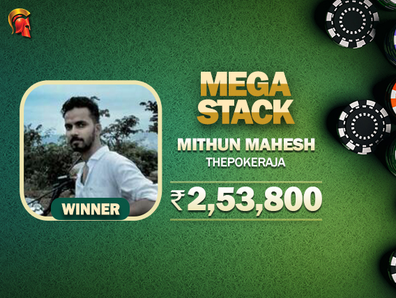 Mithun Mahesh wins Mega Stack at Spartan