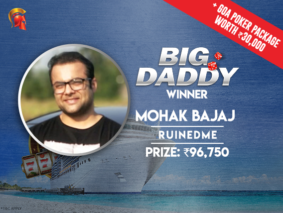 Mohak Bajaj wins Big Daddy tournament at Spartan