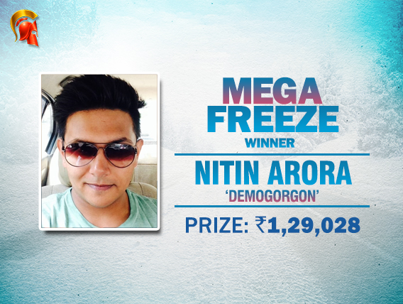 Nitin Arora wins Mega Freeze on The Spartan Poker