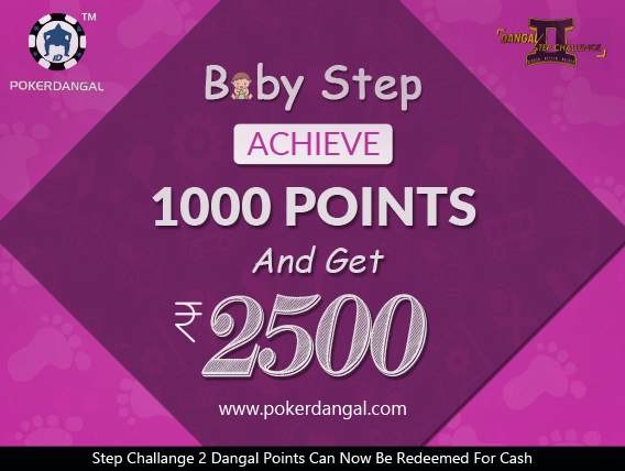 Now win cash prizes on PokerDangal's Step Challenge