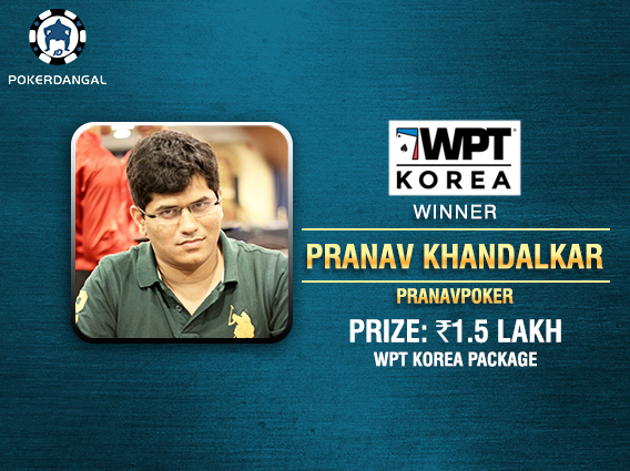 Pranav Khandalkar wins WPT Korea Package on PokerDangal