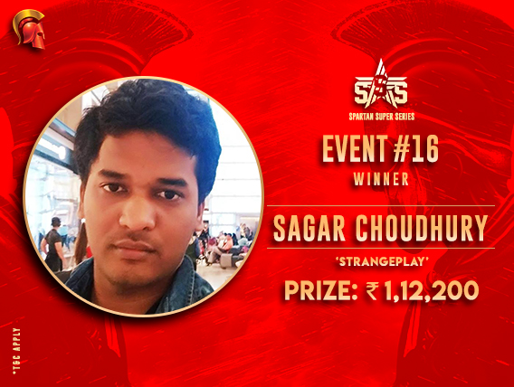 Sagar Choudhury claims big prize in SSS #16