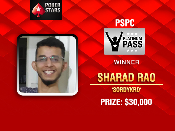 Sharad Rao wins prestigious PSPC Platinum Pass on PokerStars