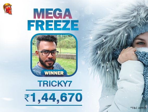 'Tricky7' wins Mega Freeze on The Spartan Poker