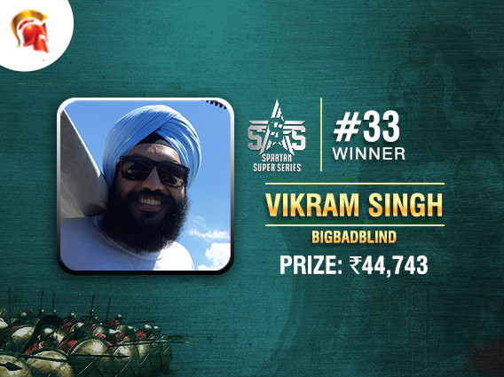 Vikram Singh wins SSS Event #33 on Spartan