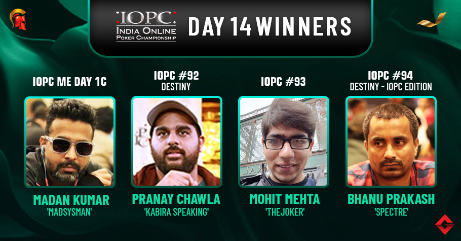 IOPC Day 14: Chawla, Mehta, Prakash Claim Titles!