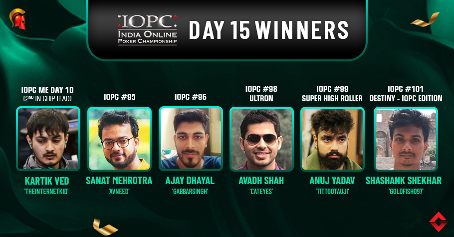 IOPC Day 15: Mehrotra, Dhayal, Shah, Yadav, Shekhar Claim Titles!