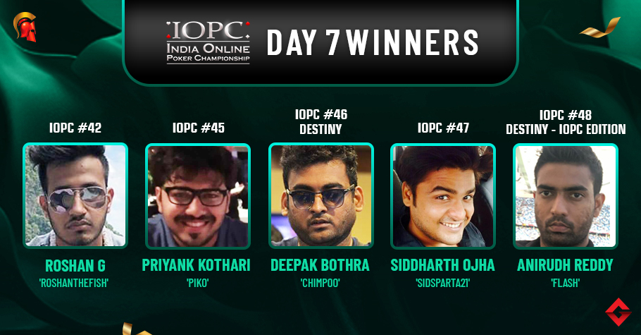 IOPC Day 7: Gurbuxani, Kothari, Bothra, Ojha, Reddy Win Big!