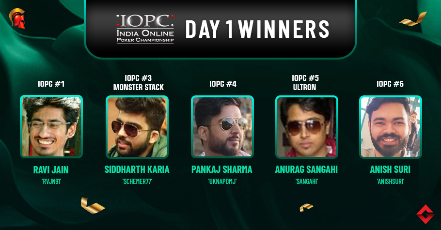IOPC Day 1: Jain, Karia, Sangahi, Sharma, Suri Conquer Events!