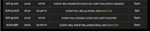 Top Events to Include in your 2020 WSOP Online Schedule!