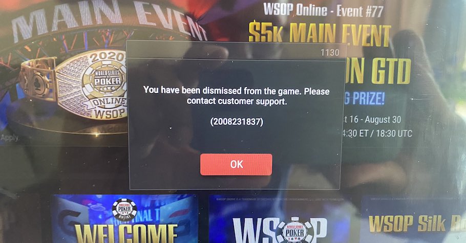 GGPoker's WSOP Event Crashes due to Technical Problems