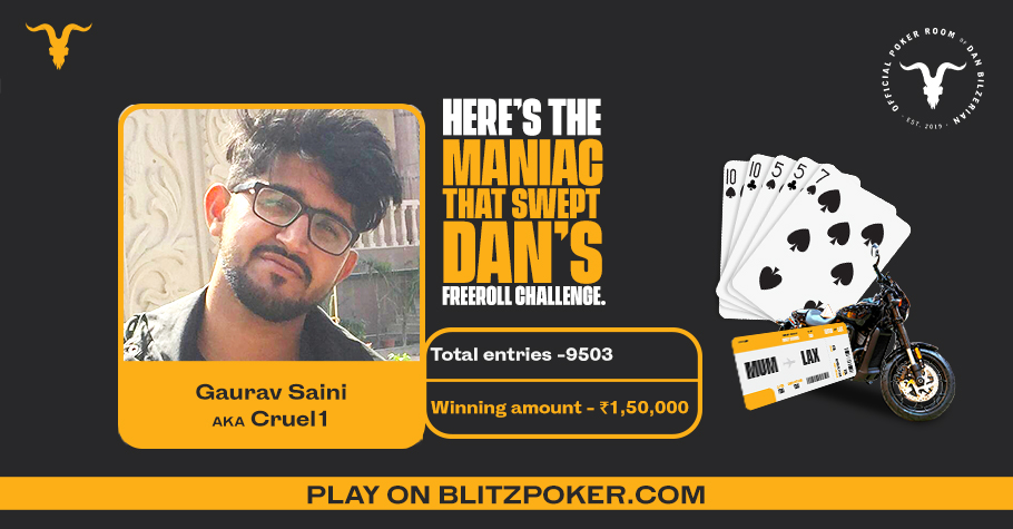 Gourav Saini wins 1.5L, Harley and party with Dan Bilzerian in LA