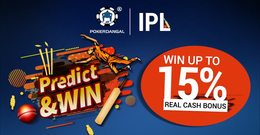 Predict and win 15 % cash back on PokerDangal