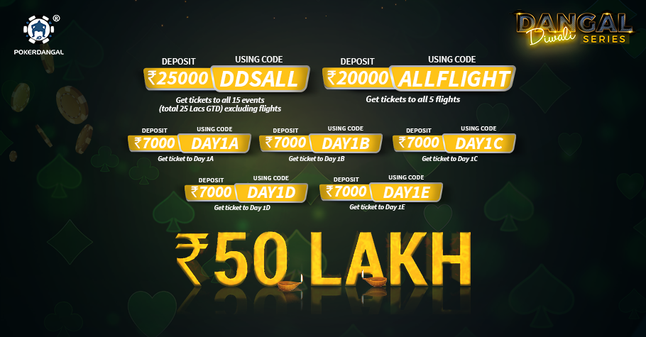 Play the 20K GTD on PokerDangal's Diwali Series!