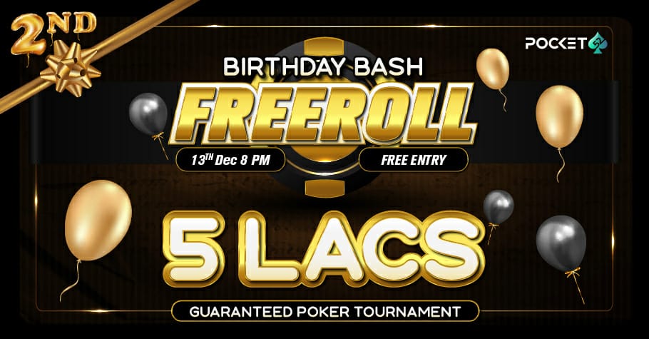 Pocket52 Turns Two With 5 Lakh GTD Birthday Bash Freeroll!