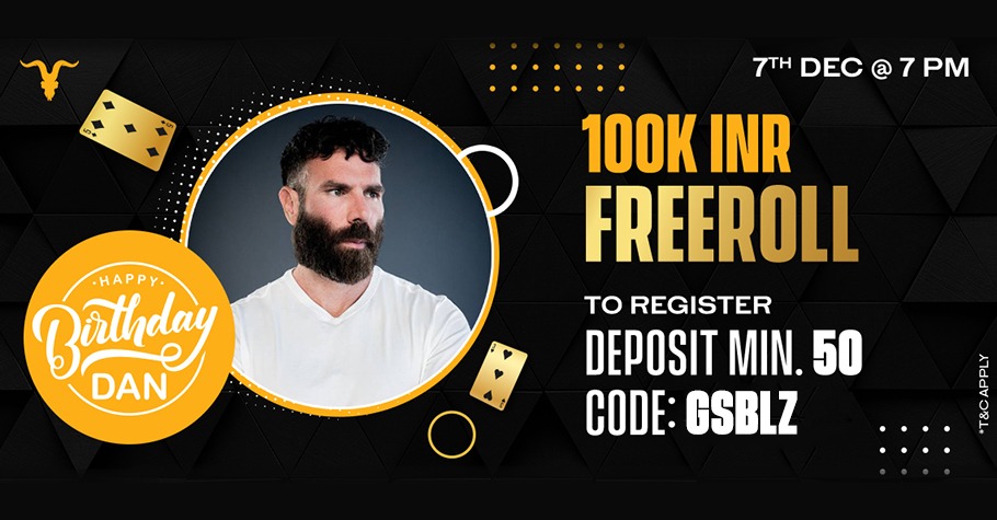 1 Lakh Freeroll to Mark Dan Bilzerian's 40th Bday