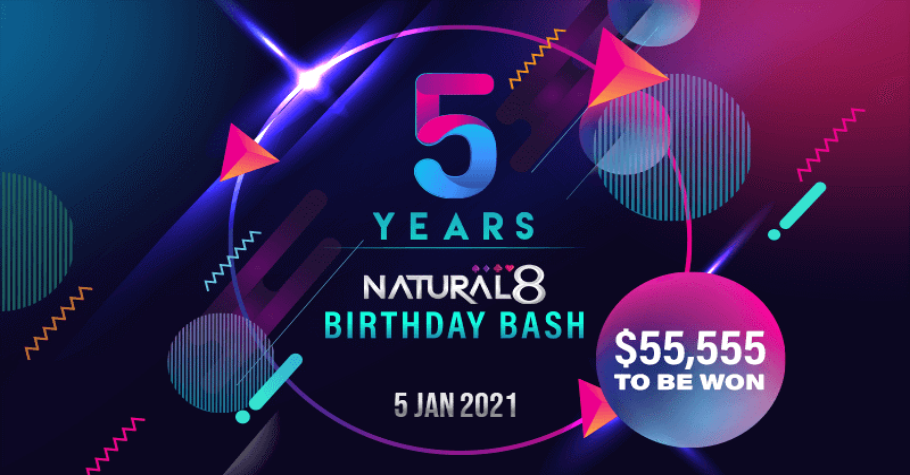 Celebrate Natural8’s Birthday By Playing 5 Freerolls Worth $55,555