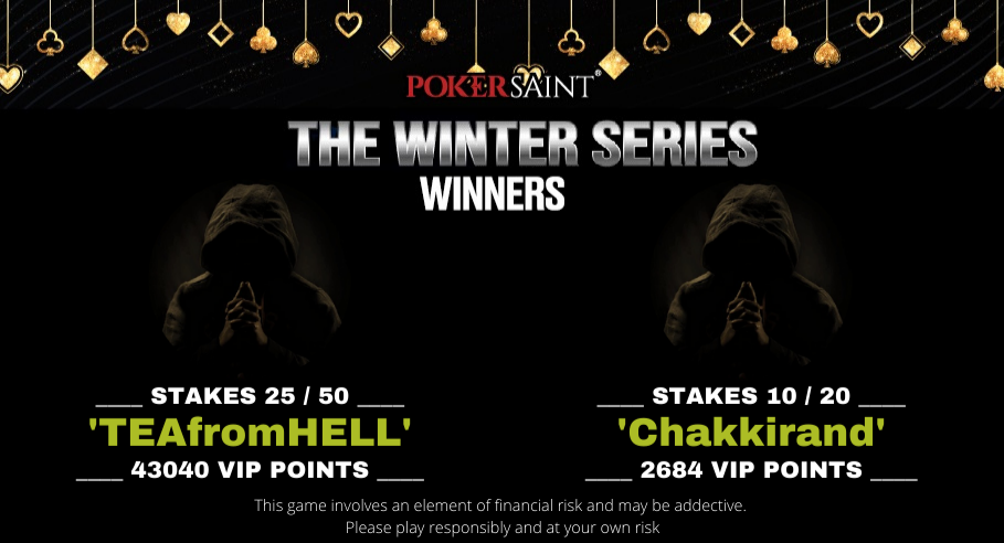 PokerSaint Winter Series Leaderboard round up