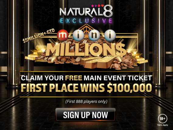 Natural8 Exclusive Mini Million$ October 2022 Sign-up ticket 