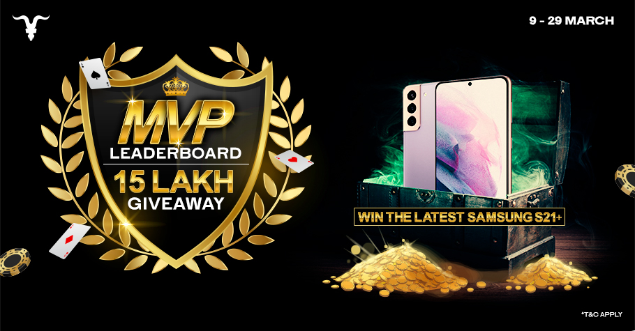 WIN INR 15 Lakh Giveaways Only On BLITZPOKER’s MVP Leaderboard