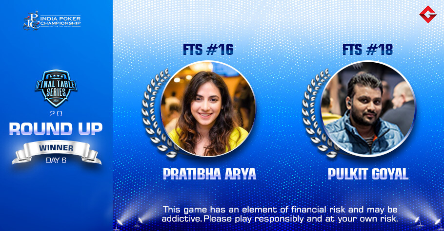 India Poker Championship - FTS 2.0 Leaderboard standings after Day