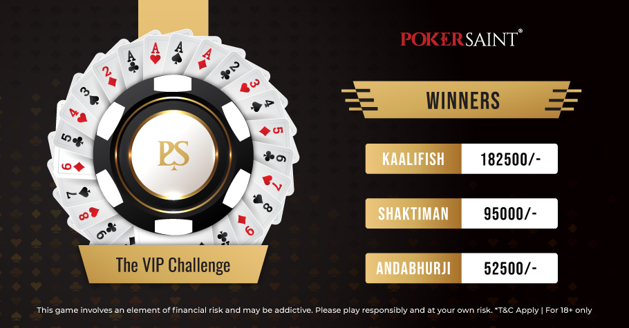 ‘Niteshkumar01’ And ‘Kaalifish’ Are The Winners Of PokerSaint’s The VIP Challenge