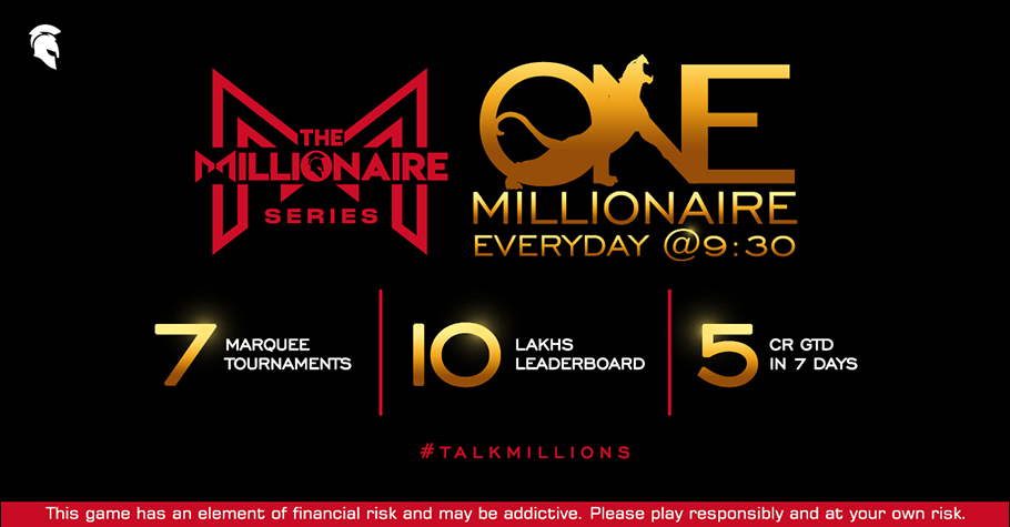 Spartan Poker's The Millionaire Series is here to deliver one millionaire everyday for 7 days.