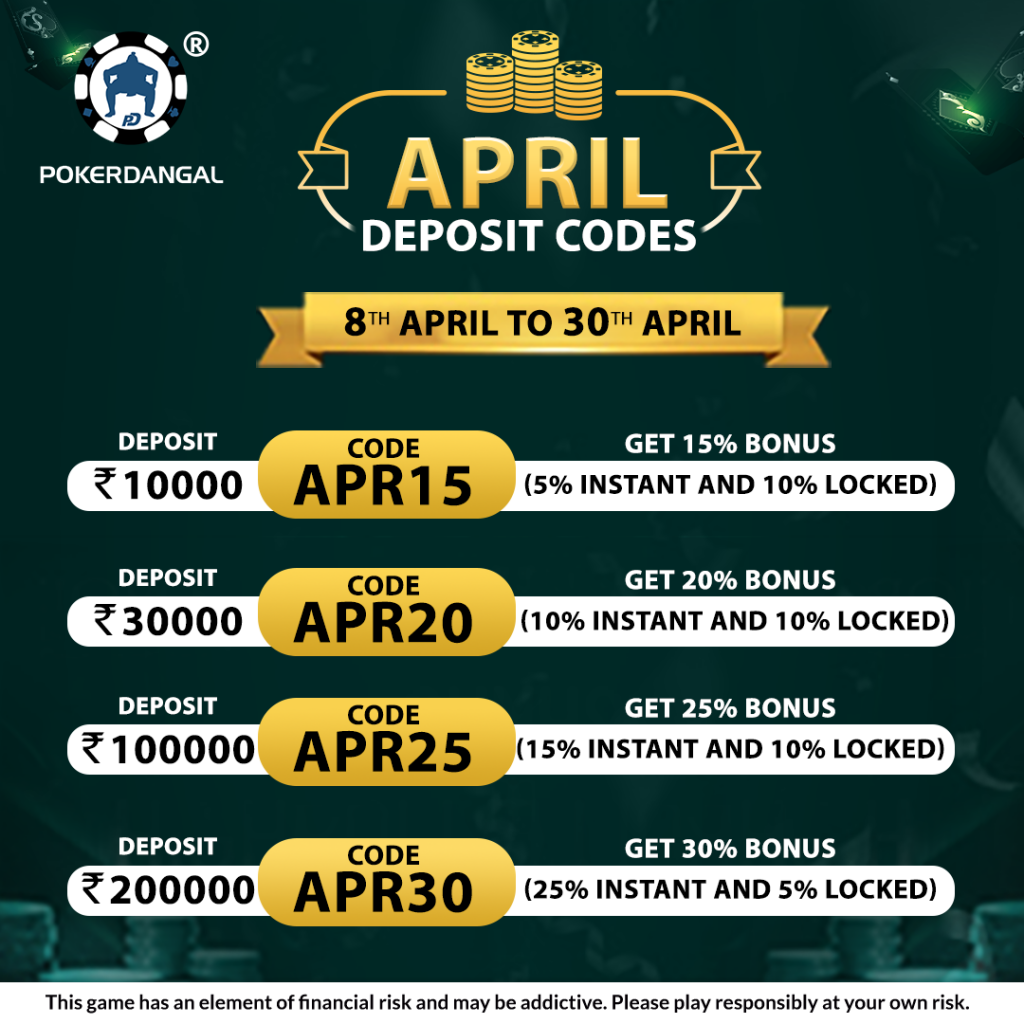 Boost Your Bankroll With PokerDangal’s April Deposit Code Offers