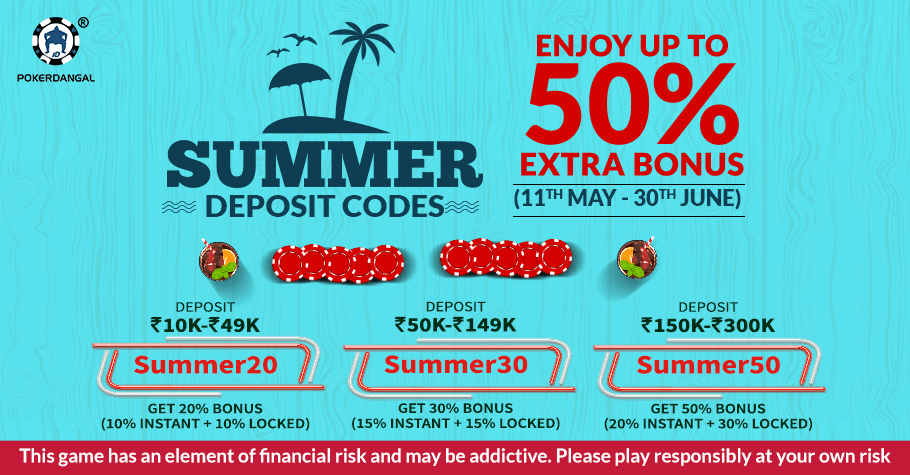 PokerDangal’s Summer Deposit Codes