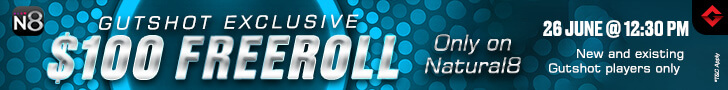 $100 Freeroll On Natural8 For Gutshot Players This Weekend