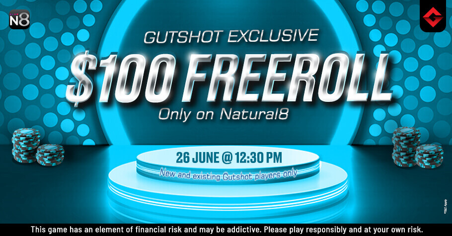 $100 Freeroll On Natural8 For Gutshot Players This Weekend