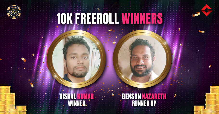 Vishal Kumar & Benson Nazareth Grab Top Spots In Gutshot’s Exclusive 10K Freeroll On NostraPoker