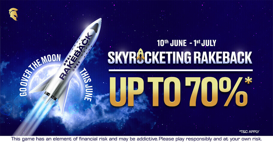 Get Up To 70% Rakeback On Spartan Poker’s Go Over The Moon Promotion