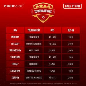 High Value Tournaments Worth ₹41.5 Lakh This Week Only On PokerSaint