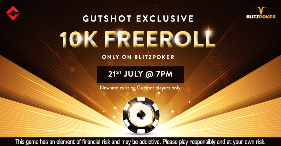 Gutshot’s Exclusive 10K Freeroll On BlitzPoker Is A Treat You Can’t Miss