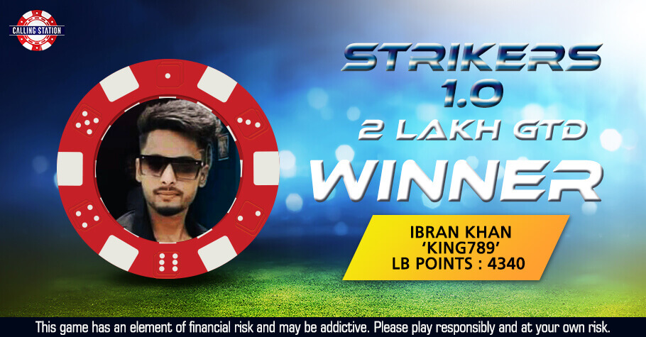 Ibran Khan Sits Atop Calling Station’s July Striker 1.0 Leaderboard