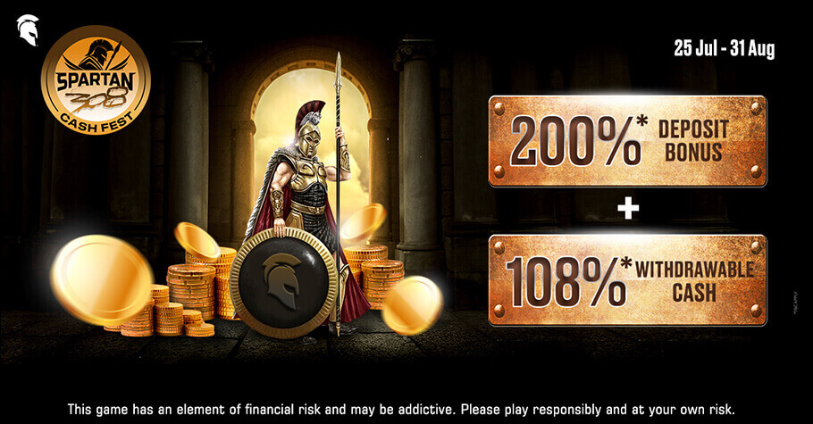 Spartan Poker Offers A 308 Cash Festival For All Deposit Bonus Lovers