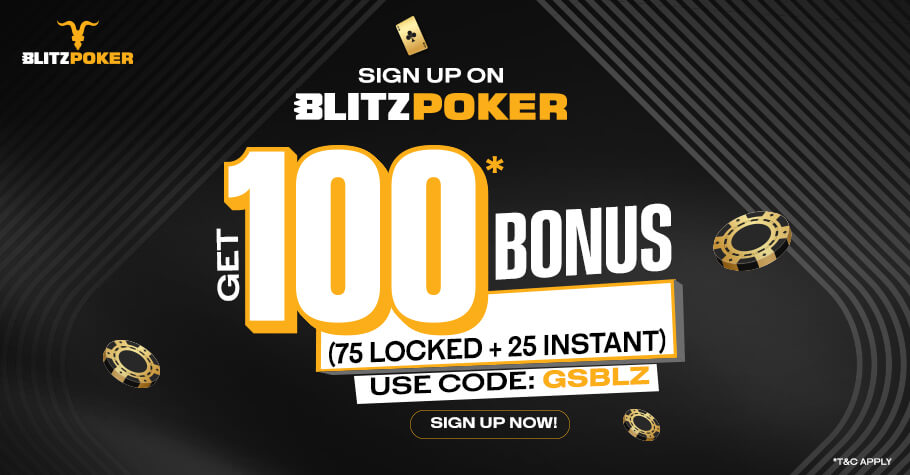 Sign Up To BLITZPOKER And Get ₹100 FREE