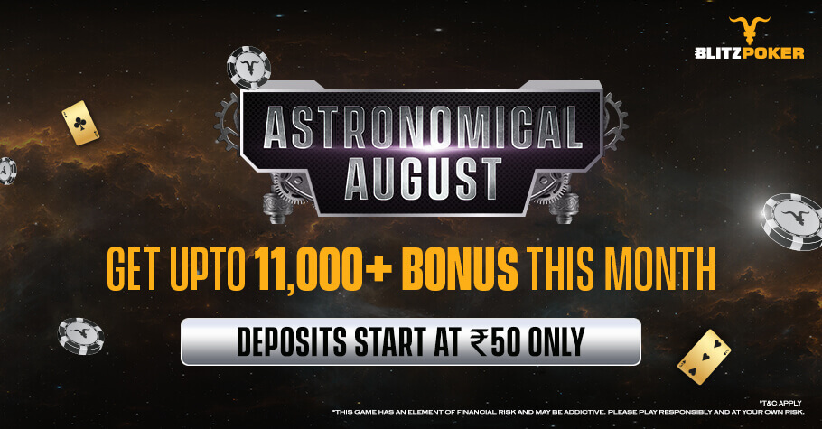 Astronomical August On BLITZPOKER Will Sprinkle Stardust On Your Poker Chips