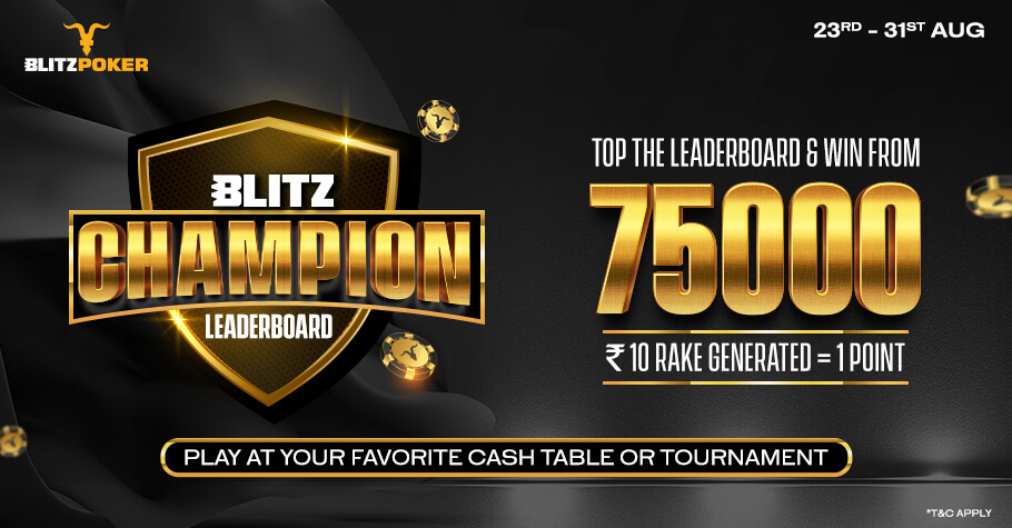 Top The BLITZ Champion Leaderboard And Win Prizes Worth 75000