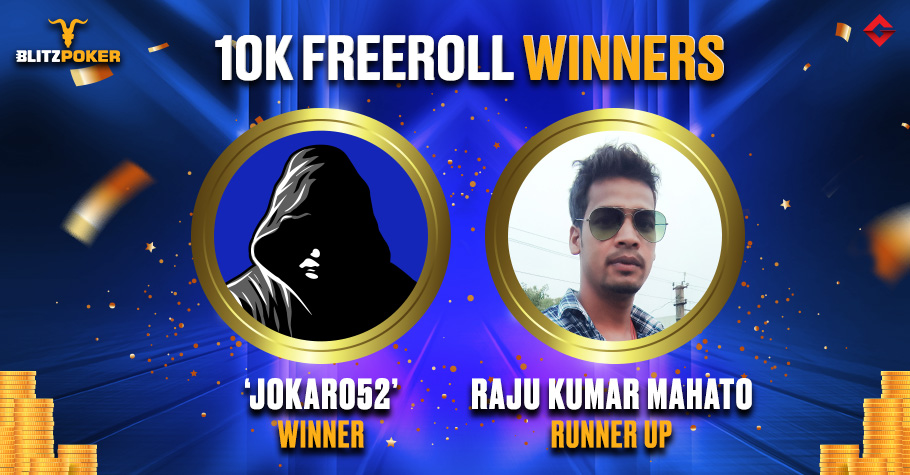 Gutshot Exclusive Freeroll On BlitzPoker: ‘Jokar052’ Wins The Freeroll For 2900