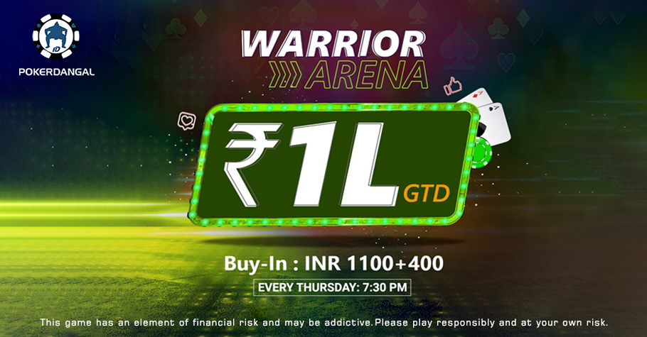 PokerDangal’s Warrior Arena Bounty Event Offers 1 Lakh Guarantee