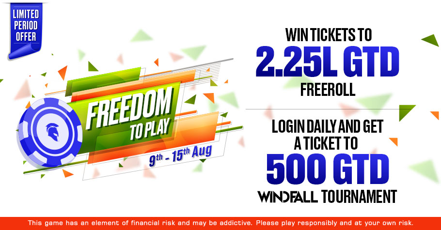 ‘Freedom To Play’ Series On Spartan Poker Lets You Win FREE Tickets & Loads Of Cash