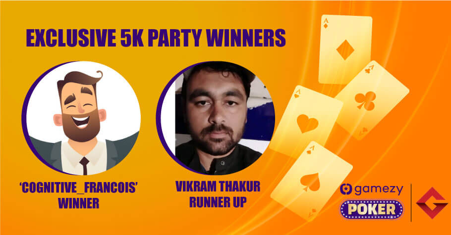 GamezyXGutshot Exclusive 5K Party: Mystery player ‘cognitive_francois_8860454’ Wins ₹1,700