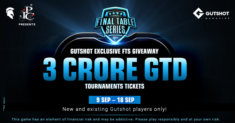 Gutshot Giveaway! FREE Tickets For FTS 3.0 Tourneys Worth 3 Crore Up For Grabs!