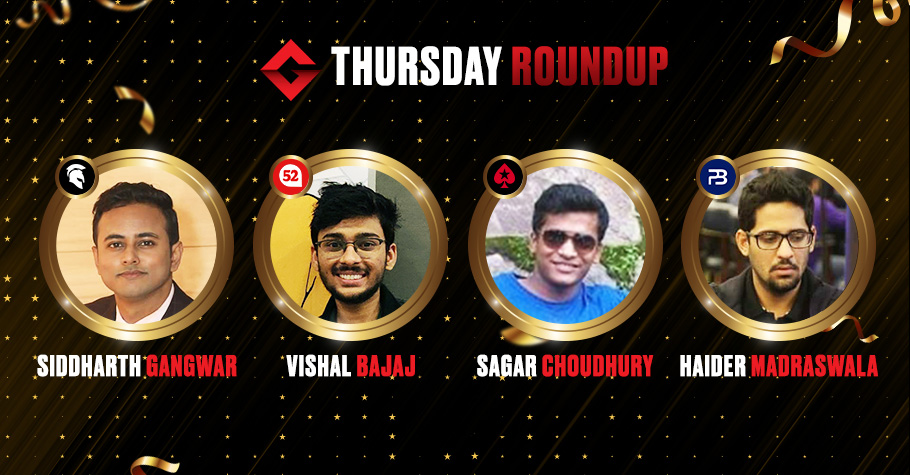 Thursday Round Up: Siddharth Gangwar Ships The Big Deal On Spartan Poker For 7.62 Lakh