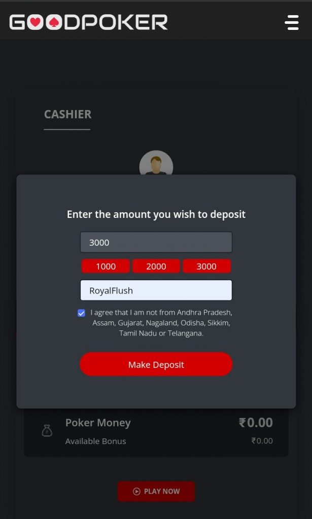 How To Deposit On GoodPoker?